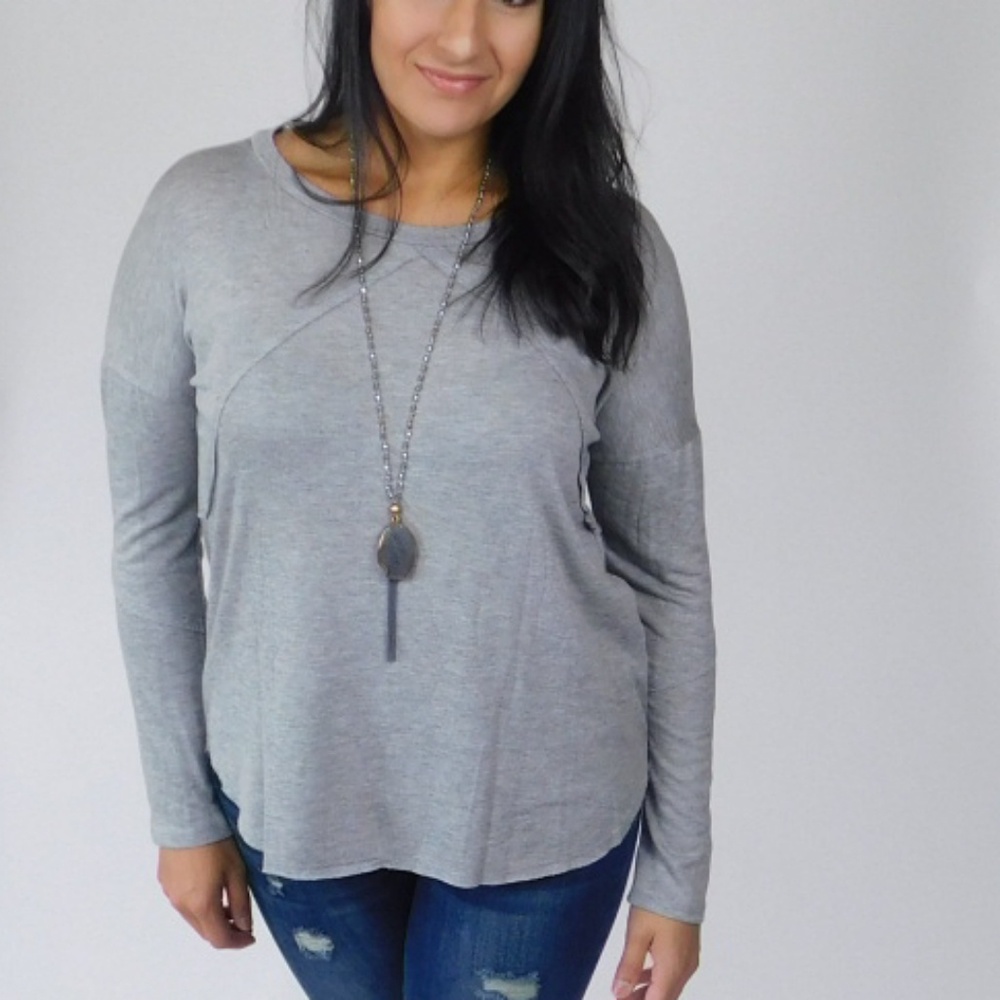 Heather Grey Long Sleeve top